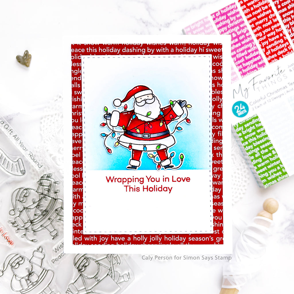 My Favorite Things Nicest on the List Clear Stamp and Dies Set Wrapping You in Love This Holiday Lights | color-code:alt3