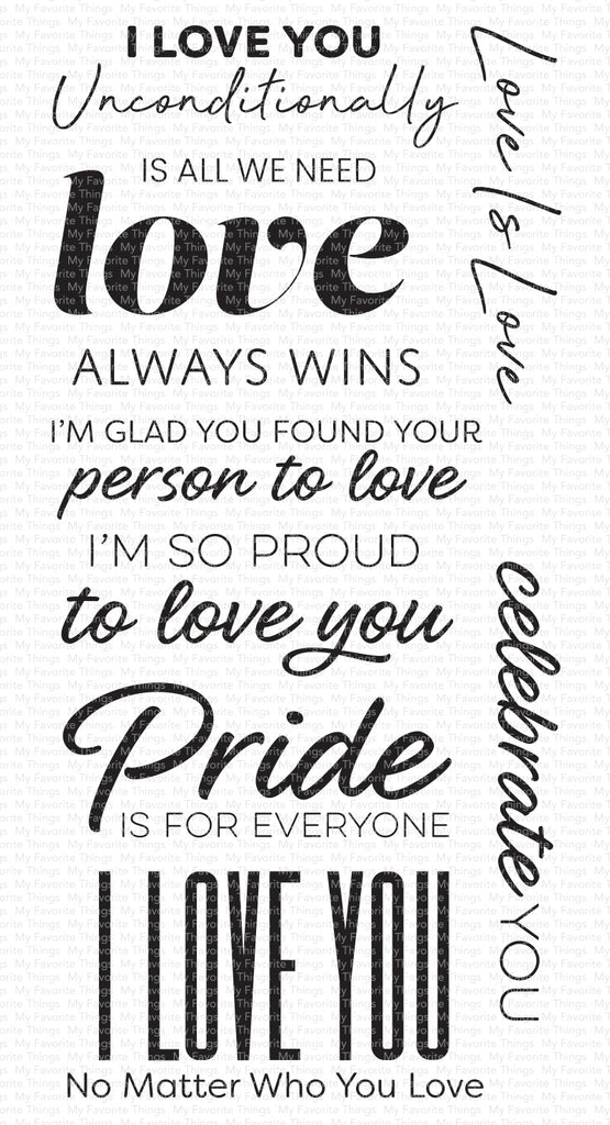 My Favorite Things Pride is for Everyone Clear Stamps cs799