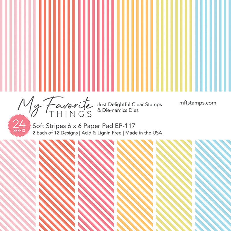 My Favorite Things Soft Stripes 6x6 Inch Paper Pad ep117
