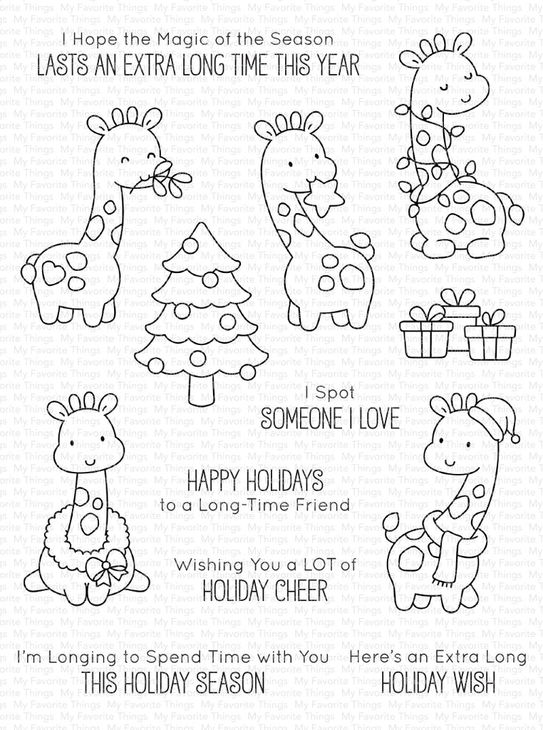 My Favorite Things Extra Long Holiday Wishes Clear Stamps jb014