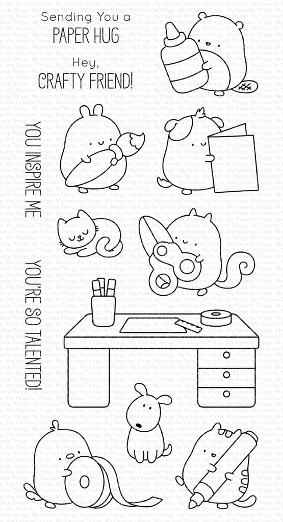 My Favorite Things Crafty Friends Clear Stamps jb024