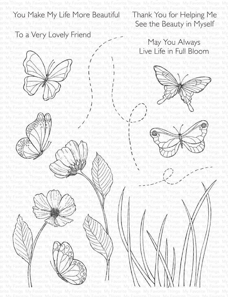 My Favorite Things Butterflies and Blooms Clear Stamps sy61