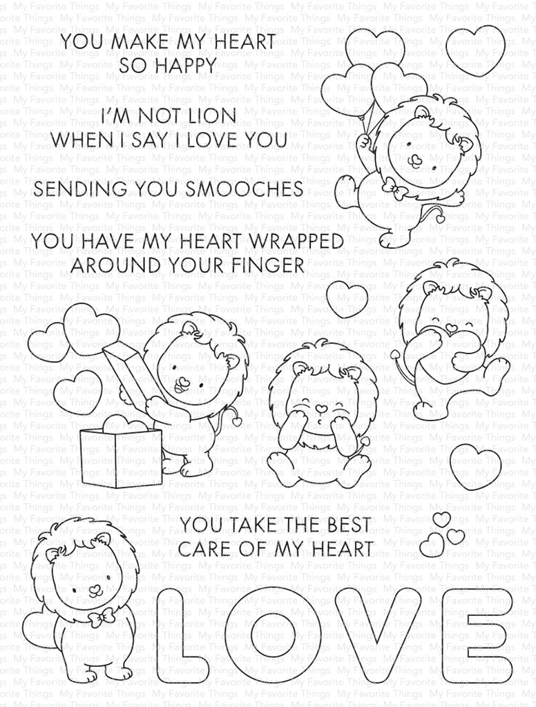 My Favorite Things Lovely Lions Clear Stamps yuzu028