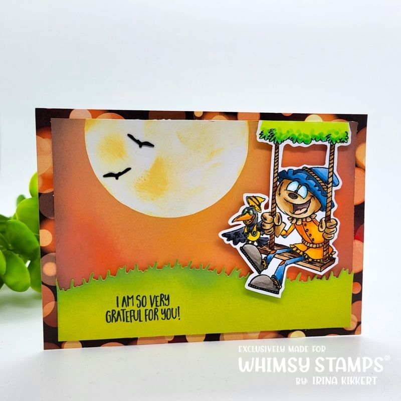 Whimsy Stamps Blessed Scarecrows Clear Stamps dp1121 grateful for you