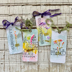 Tim Holtz Mini Bouquet Stamps with Simon Says Stamp Dies Bundle setmb25 Botanical Bookmarks | color-code:ALT01