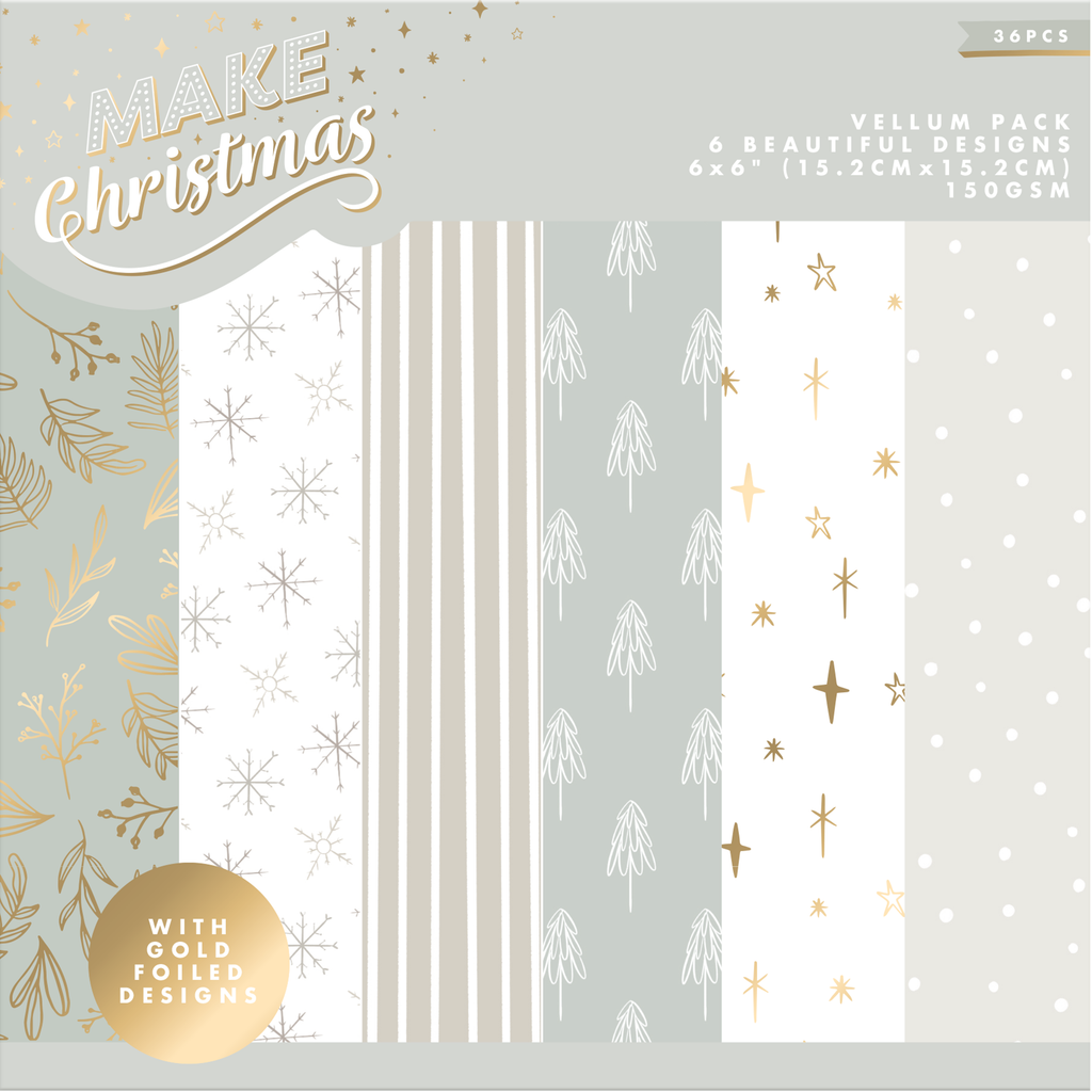 Crafter's Companion Make Christmas Cosy Vellum Pad mkx-vel-pad-cos
