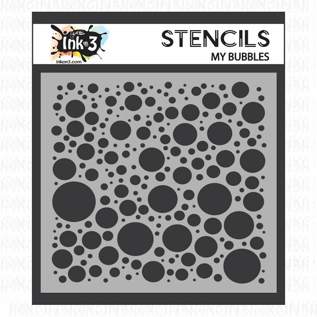 Inkon3 My Bubbles 6x6 Stencil 89956