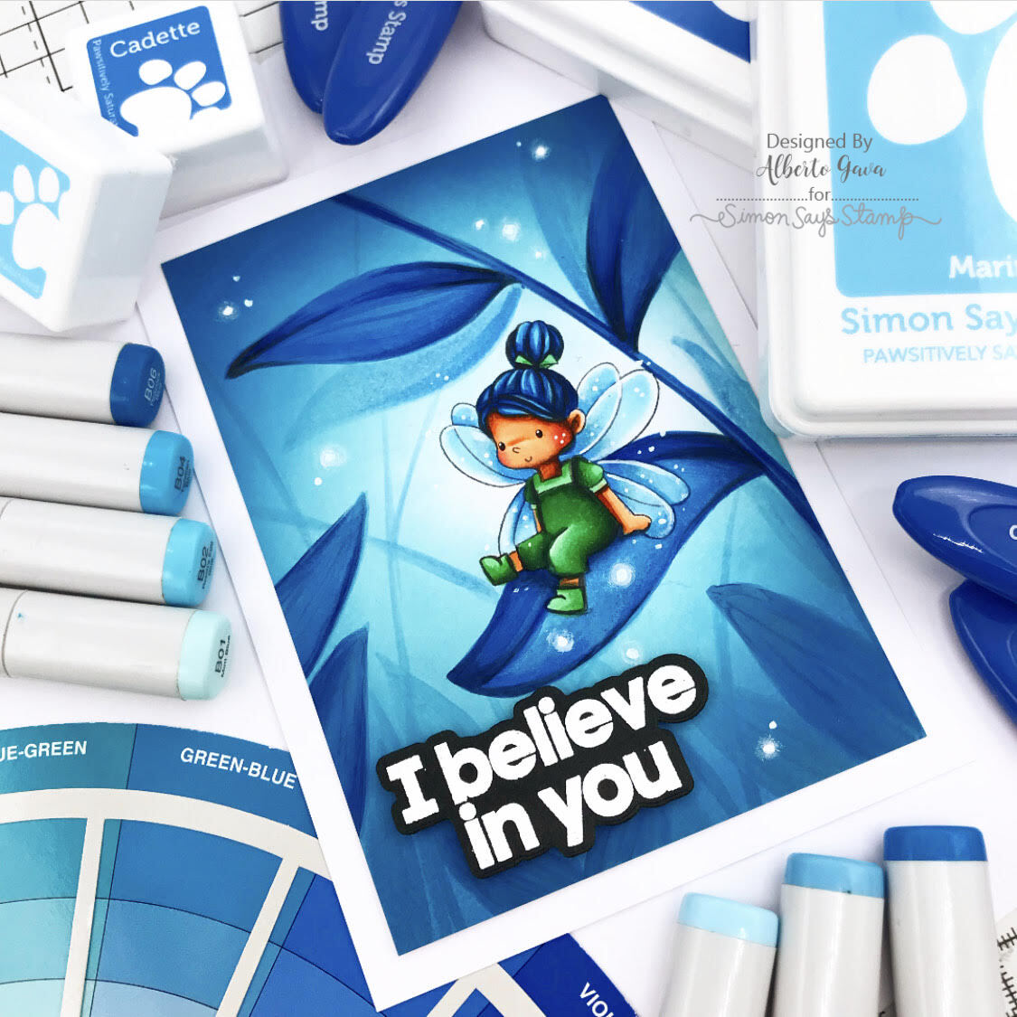 Simon Says Clear Stamps Magical Crafting sss202713c Stamptember I Believe in You Card | color-code:ALT04