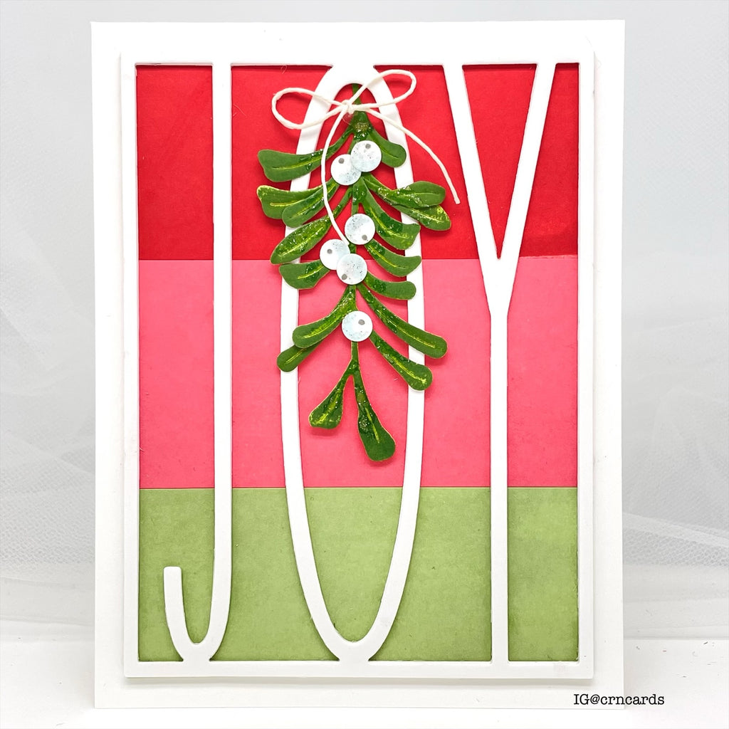 Simon Says Stamp Magical Mistletoe Wafer Dies s1063 And Everything Nice Christmas Card