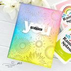 Rainbow Splash Embossing Folder Magnificent Bursts sf442 You are a Star Card | color-code:ALT01