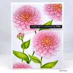 Simon Says Stamp Embossing Folder and Cutting Die Magnificent Mums sfd491 STAMPtember Birthday Card