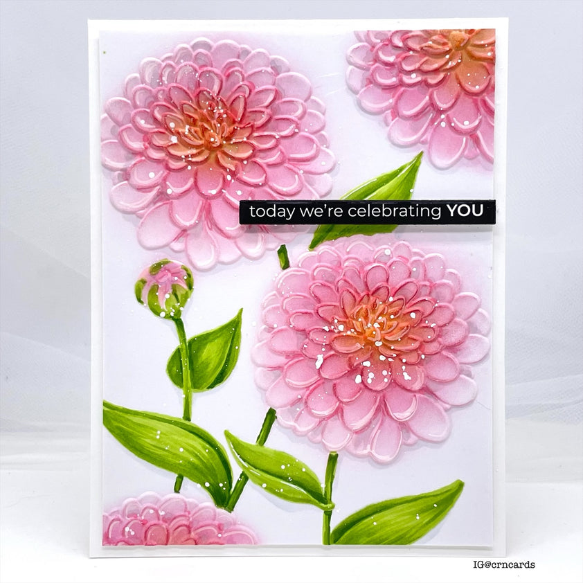Simon Says Stamp Embossing Folder and Die Magnificent Mums sfd491 STAM