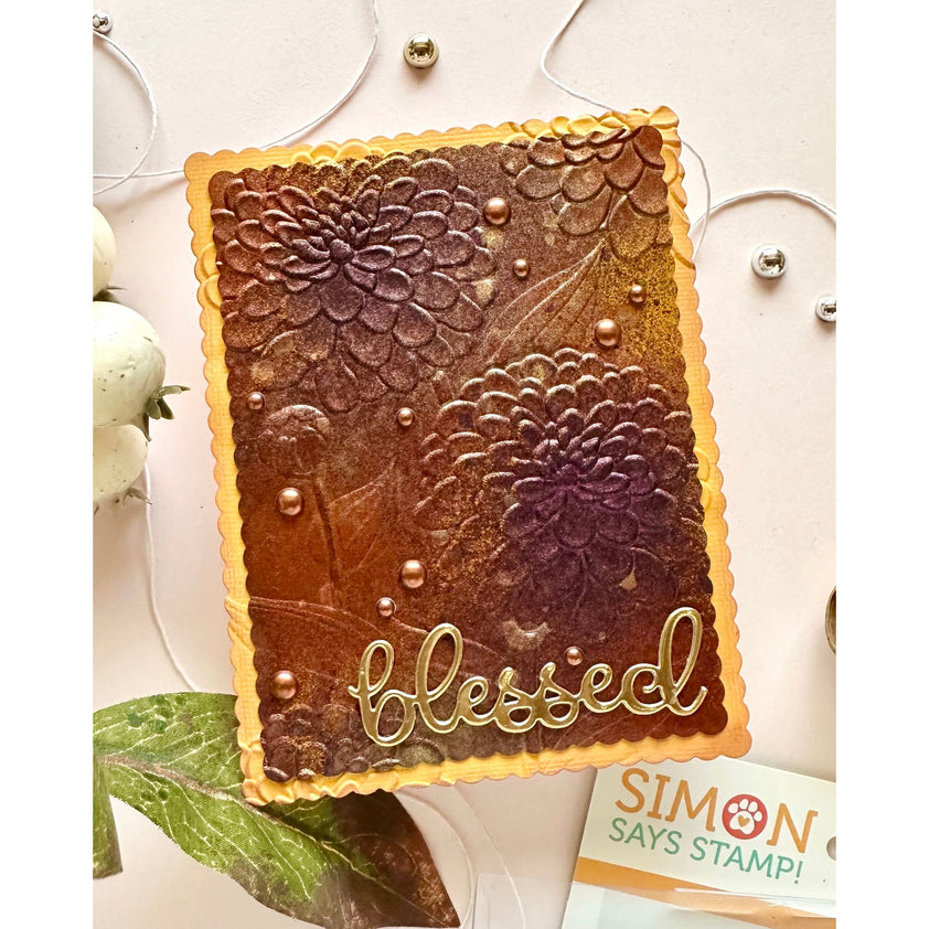 Simon Says Stamp Embossing Folder and Die Magnificent Mums sfd491 STAM
