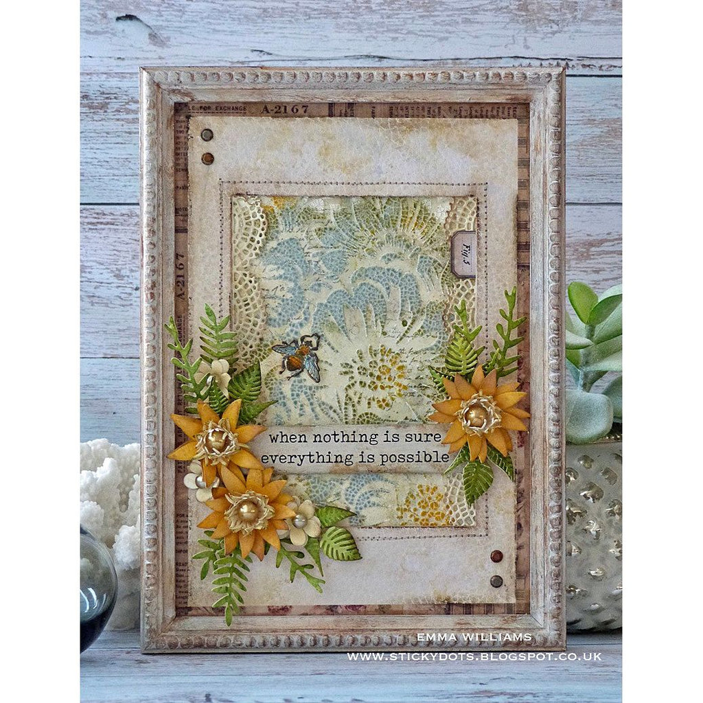 Tim Holtz Distress Spray Stain Fossilized Amber Ranger TSS44116 Spring Mixed Media Project | color-code:ALT05