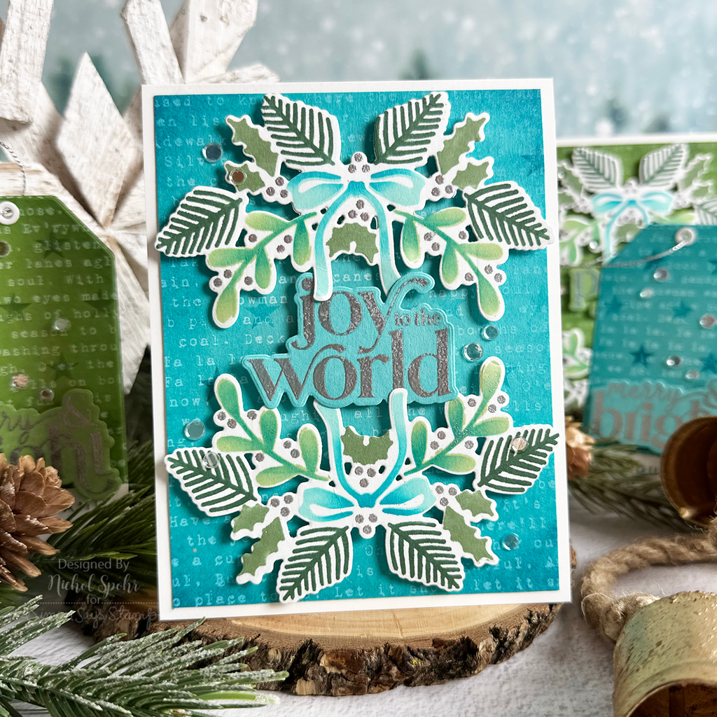 CZ Design Clear Stamps Making Spirits Bright cz290c Christmas Card | color-code:ALT04