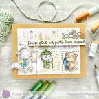 Purple Onion Designs Ranger Rockwell Unmounted Cling Stamp pod1390 campers I'm so glad our paths have crossed card