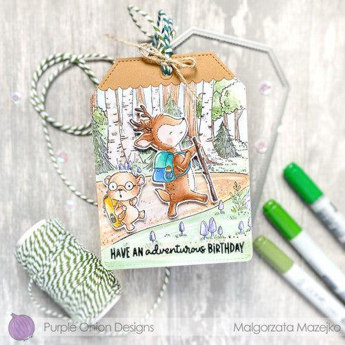 Purple Onion Designs Woody Unmounted Cling Stamp pod1389 campers card