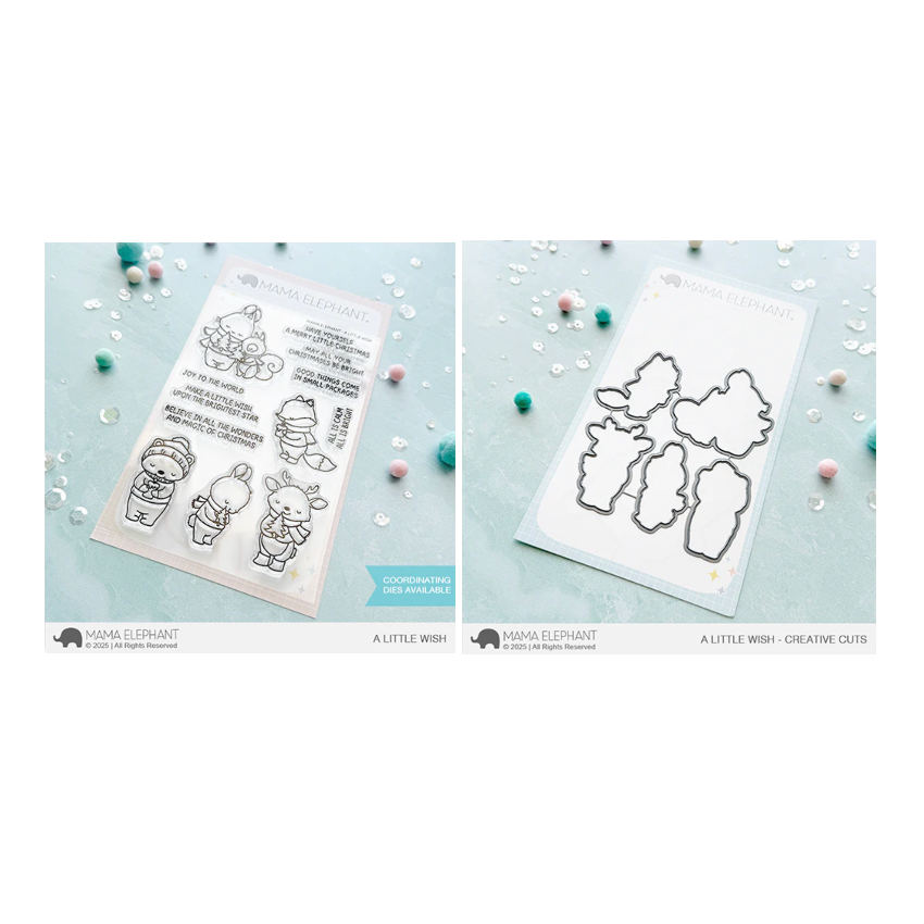 Mama Elephant A Little Wish Clear Stamp and Die Set