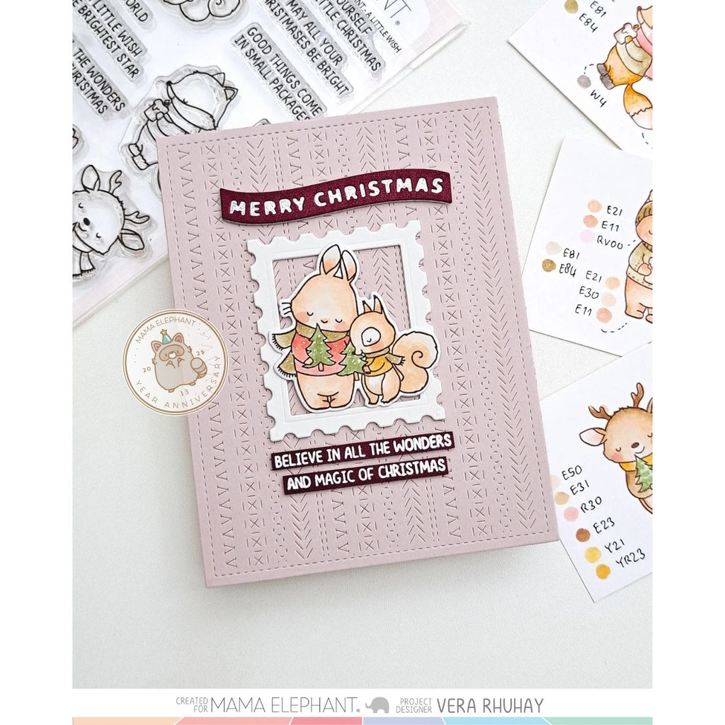 Mama Elephant A Little Wish Clear Stamps merry christmas