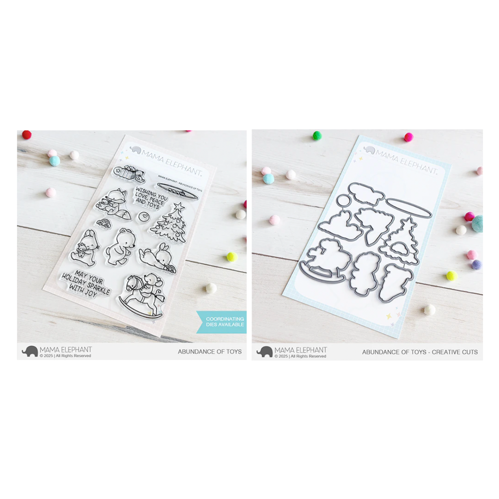 Mama Elephant Abundance Of Toys Clear Stamp and Die Set