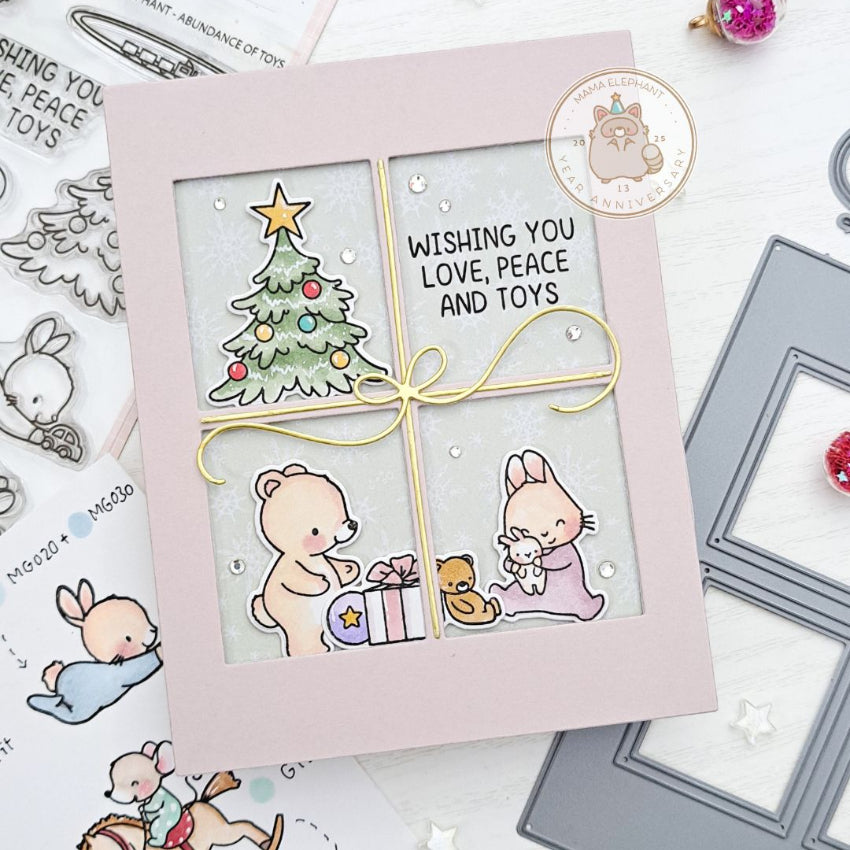 Mama Elephant Abundance Of Toys Clear Stamps bow