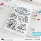 Mama Elephant Anniversary Celebration Clear Stamp and Die Set image 