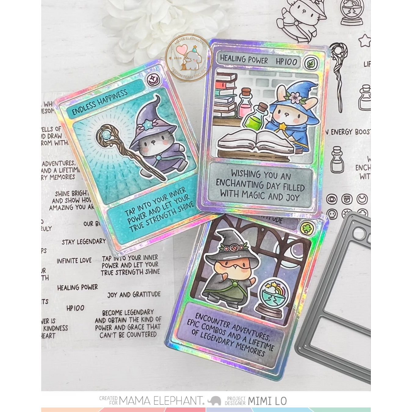 Mama Elephant Artist Trading Card Creative Cuts Steel Dies cute cards