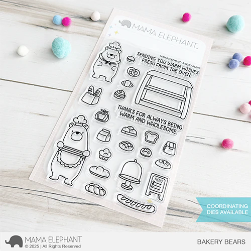Mama Elephant Bakery Bears Clear Stamps