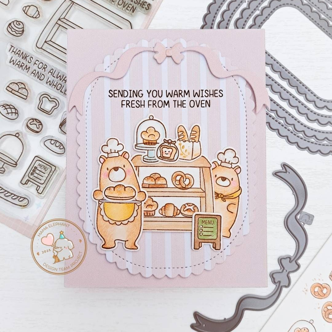 Mama Elephant Bakery Bears Creative Cuts Steel Dies warm wishes