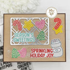 Mama Elephant Baking Spirits Bright Clear Stamp and Die Set cookies with sprinkles card