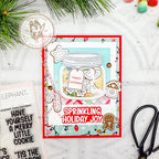 Mama Elephant Baking Spirits Bright Clear Stamp and Die Set happy holidays card