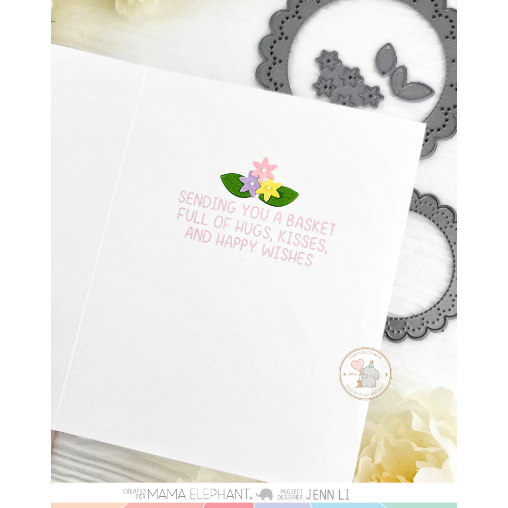 Mama Elephant Basket of Goodies Clear Stamps flowers