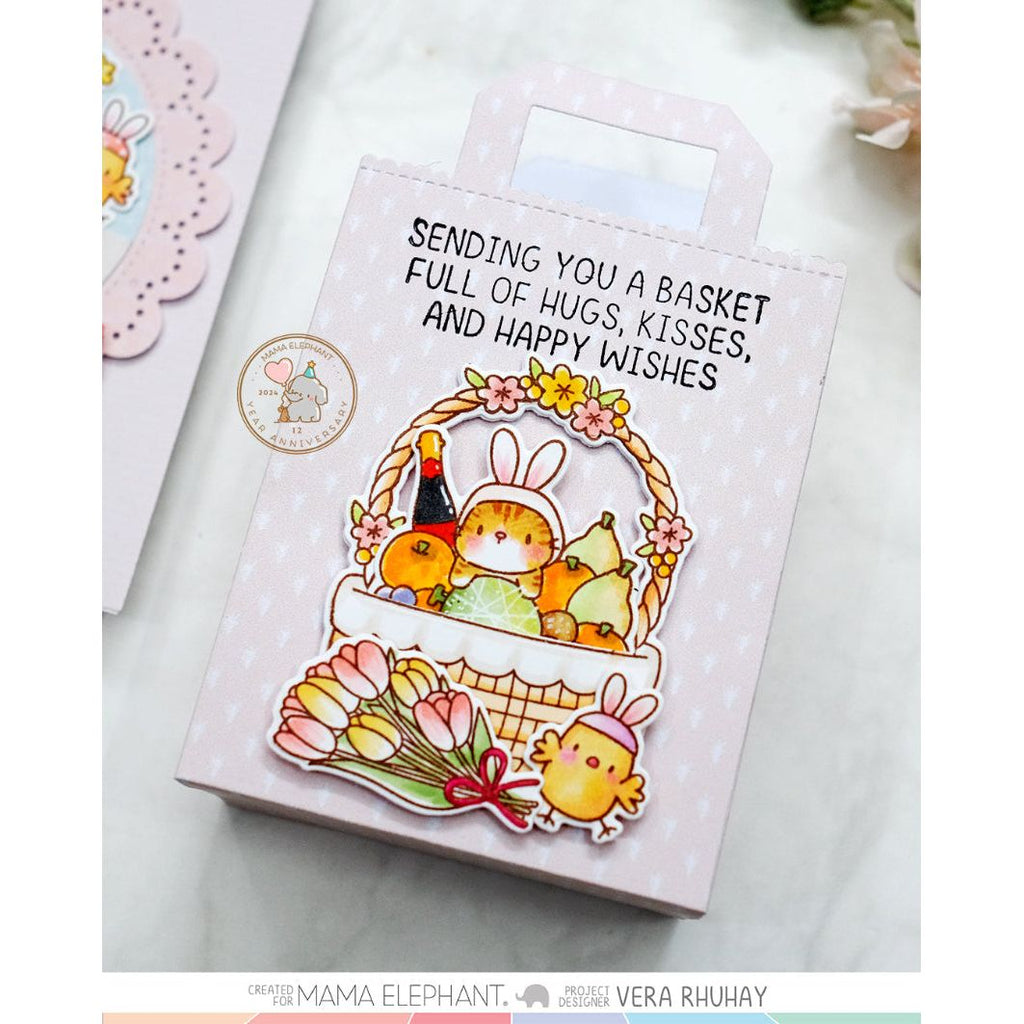 Mama Elephant Basket of Goodies Clear Stamps tulips