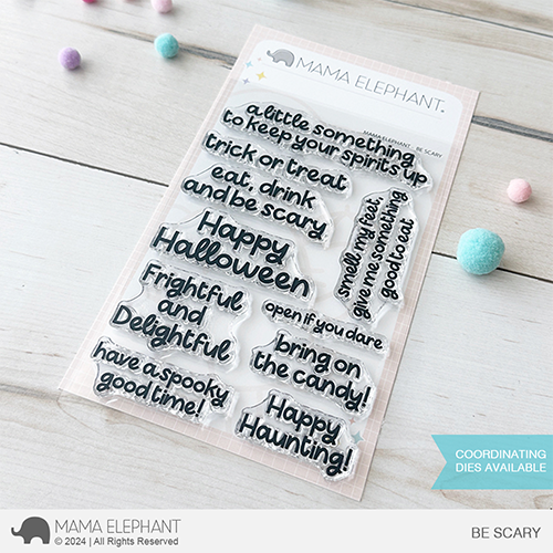 Mama Elephant Be Scary Clear Stamp and Die Set stamps