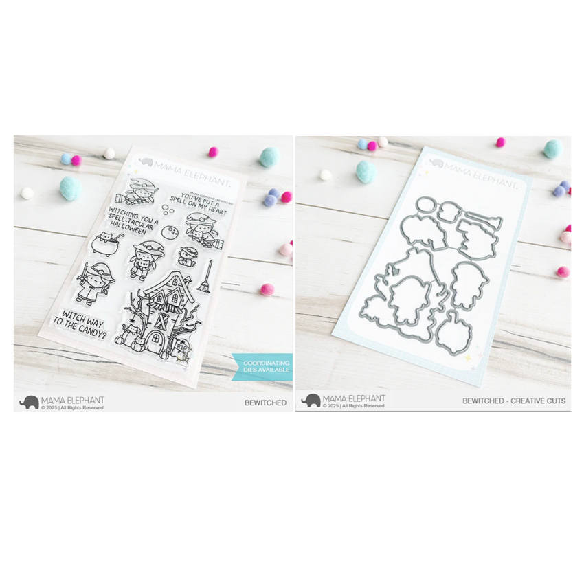 Mama Elephant Betwitched Stamp and Die Set