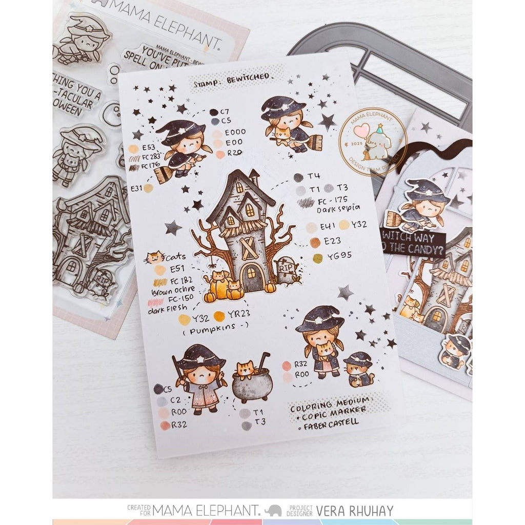 Mama Elephant Bewitched Clear Stamps cat