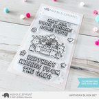 Mama Elephant Birthday Block Clear Stamps