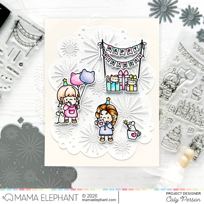 Mama Elephant Birthday Celebration Creative Cuts Steel Dies cat | color-code:ALT01