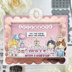 Mama Elephant Birthday Celebration Creative Cuts Steel Dies metallic frame