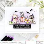 Mama Elephant Boo Crew Clear Stamps fox dressed a witch halloween card | color-code:ALT01