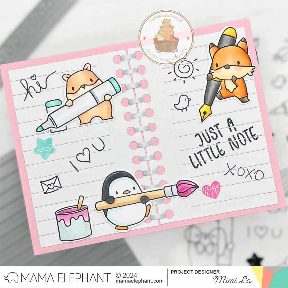 Mama Elephant Book Edges Creative Cuts Steel Dies notepad