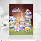 Mama Elephant Book Worm Clear Stamps cat