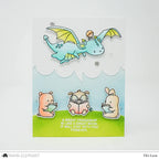 Mama Elephant Book Worm Clear Stamps dragon