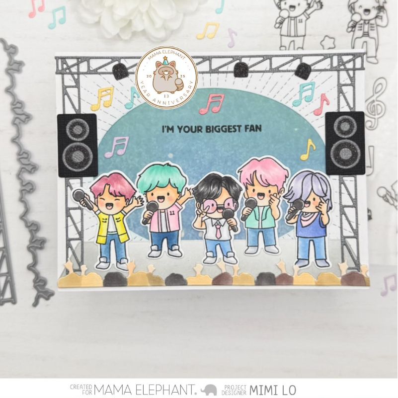 Mama Elephant Boy Band Creative Cuts Steel Dies music
