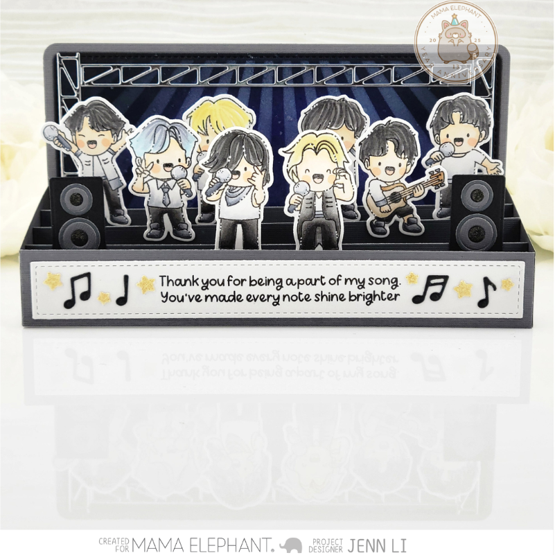 Mama Elephant Boy Band Creative Cuts Steel Dies stage