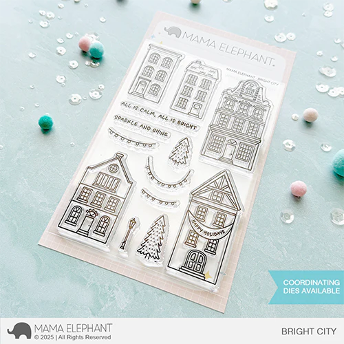 Mama Elephant Bright City Clear Stamps