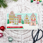 Mama Elephant Bright City Clear Stamps buildings