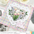 Mama Elephant Build A Bouquet Clear Stamp and Die Set tulip