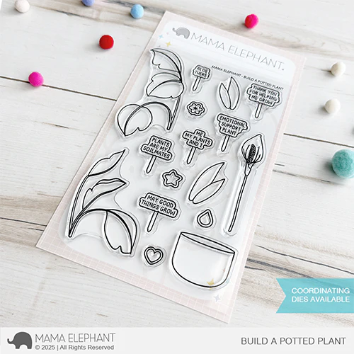 Mama Elephant Build A Potted Plant Clear Stamps