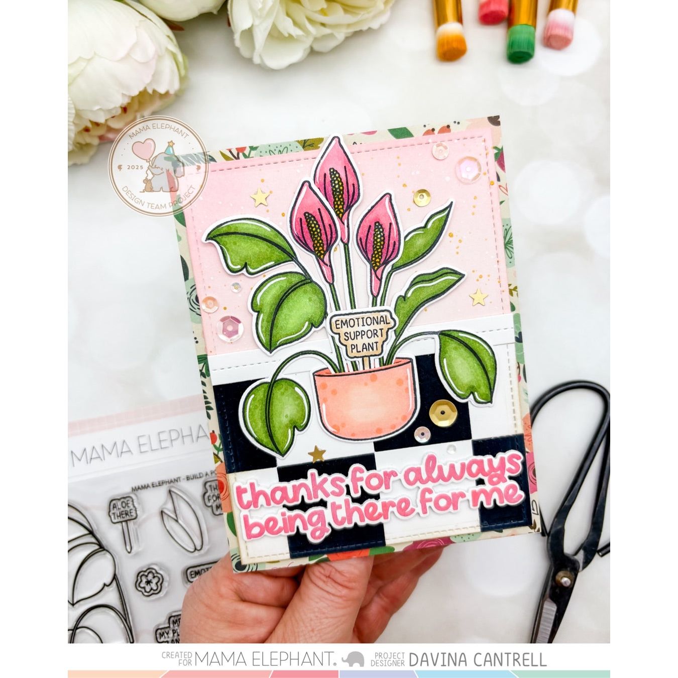 Mama Elephant Build A Potted Plant Creative Cuts Steel Dies thanks